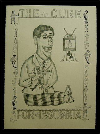 Cure Insomnia drawing by artist Bruce Thayer