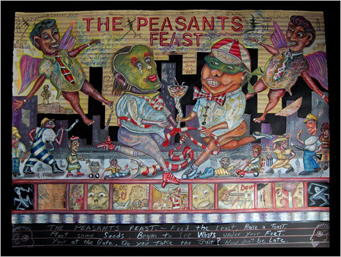Peasants Feast painting by painter Bruce Thayer