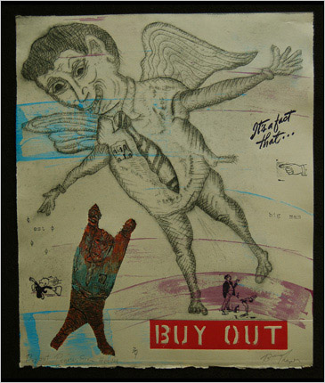 Buy Out print by print maker Bruce Thayer