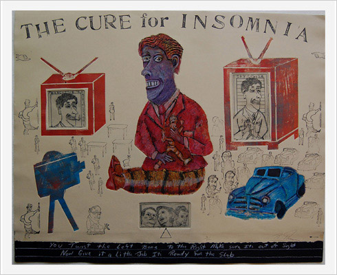 Cure for Insomnia print by print maker Bruce Thayer