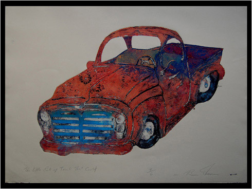 Truck That Could print by printmaker Bruce Thayer